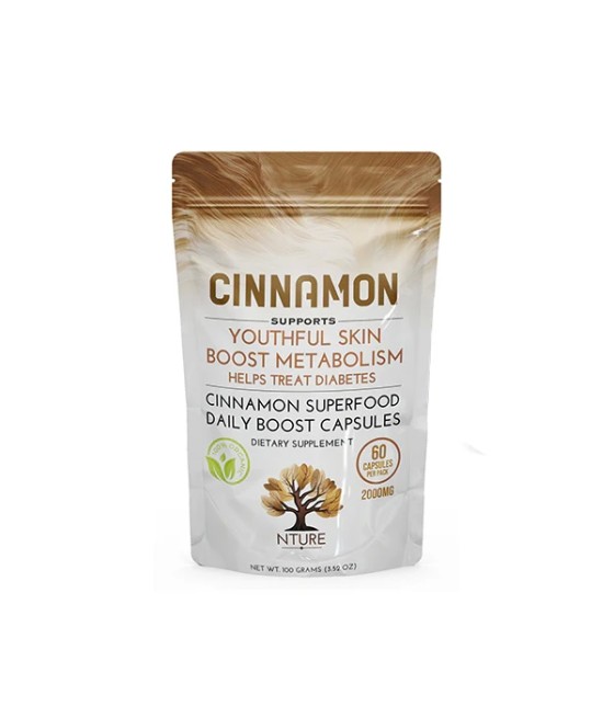 NTURE 2000mg Cinnamon Capsules - 60 Caps