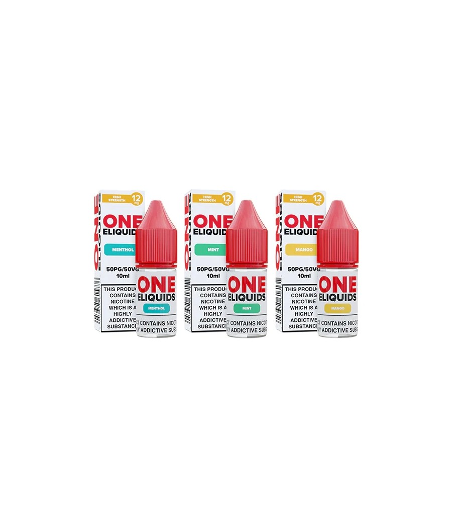 12mg One E-Liquids Flavoured Nicotine E-Liquid 10ml (50VG/50PG)