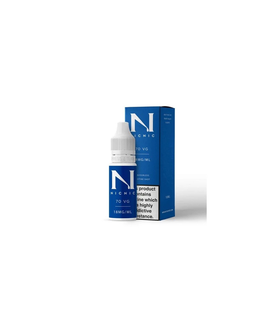 18mg Nic Nic Flavourless Nicotine Shot 10ml 70VG