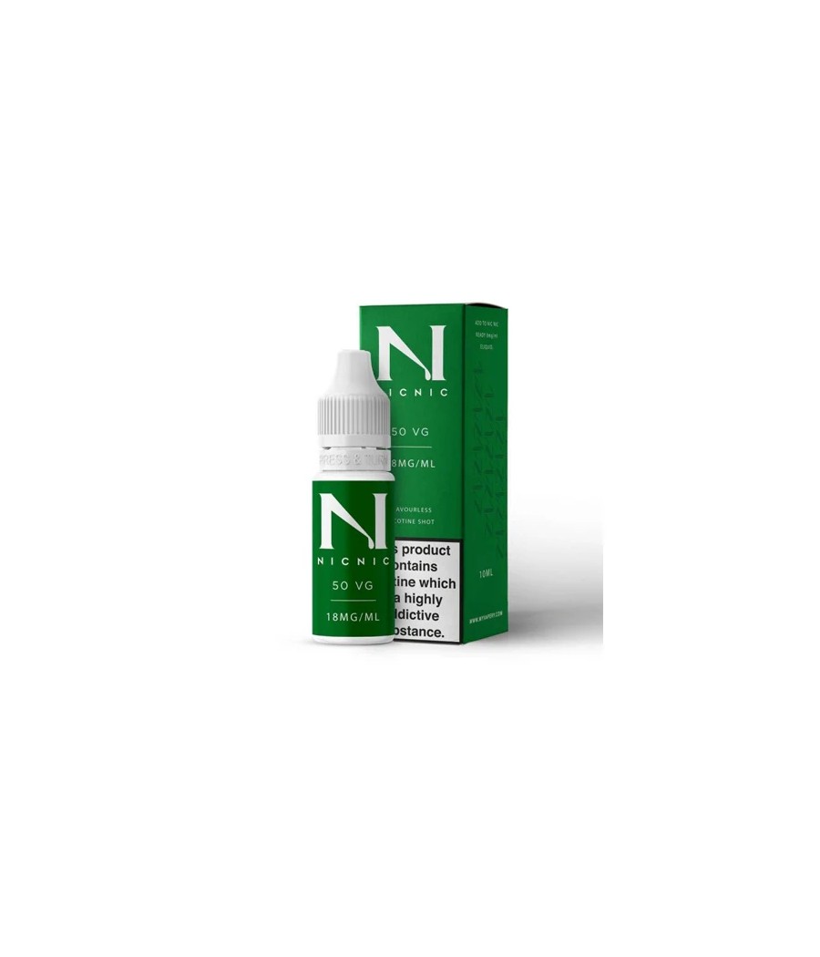 18mg Nic Nic Flavourless Nicotine Shot 10ml 50VG