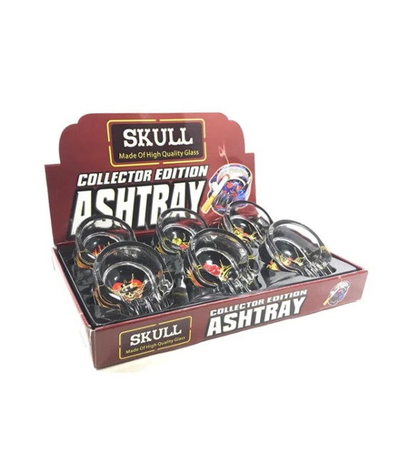 Buy 6 x Mixed Design Ash Trays Glass Collector Edition | Express CBD UK